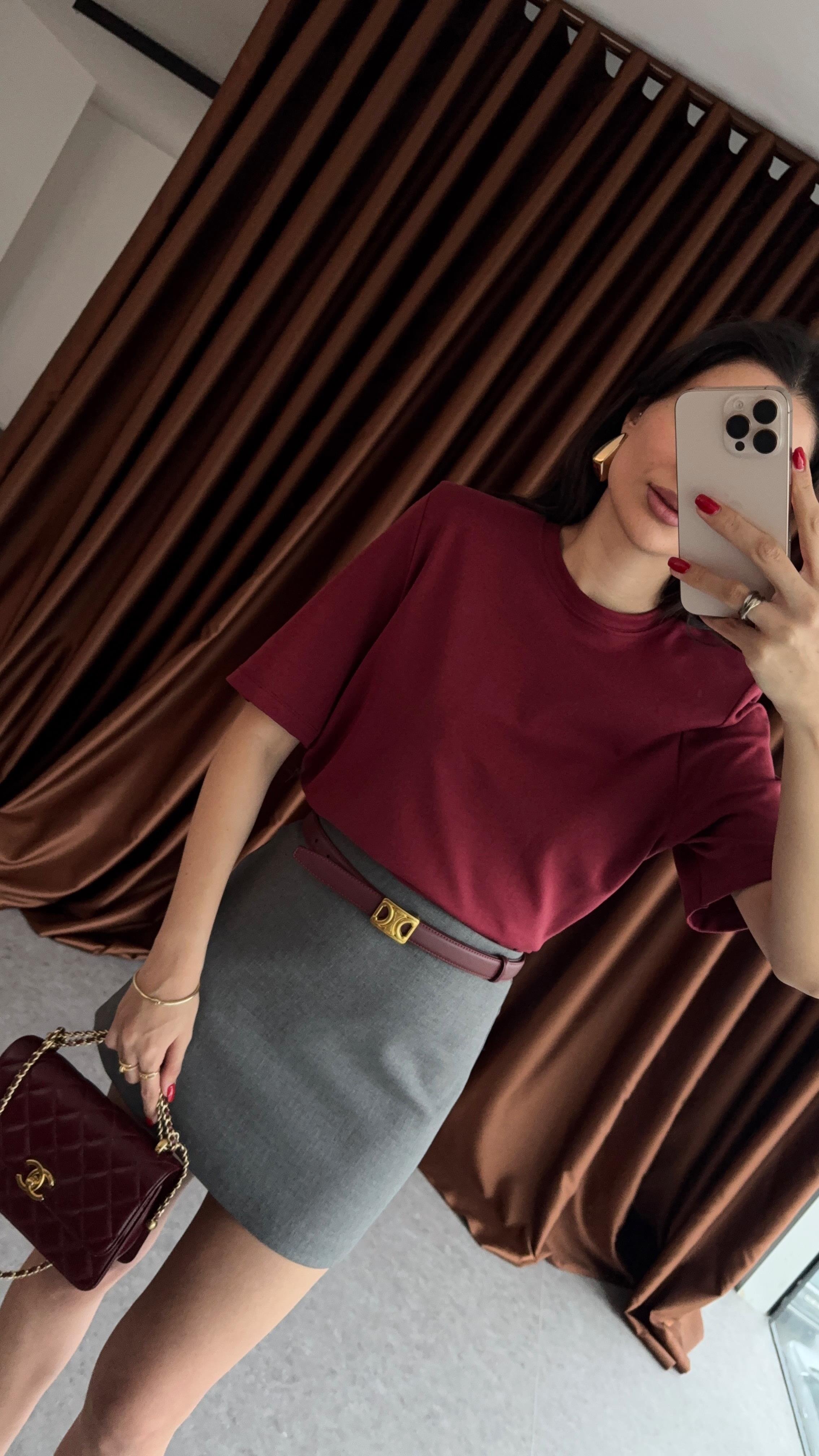Vatkalı Premium Bordo Basic Triko