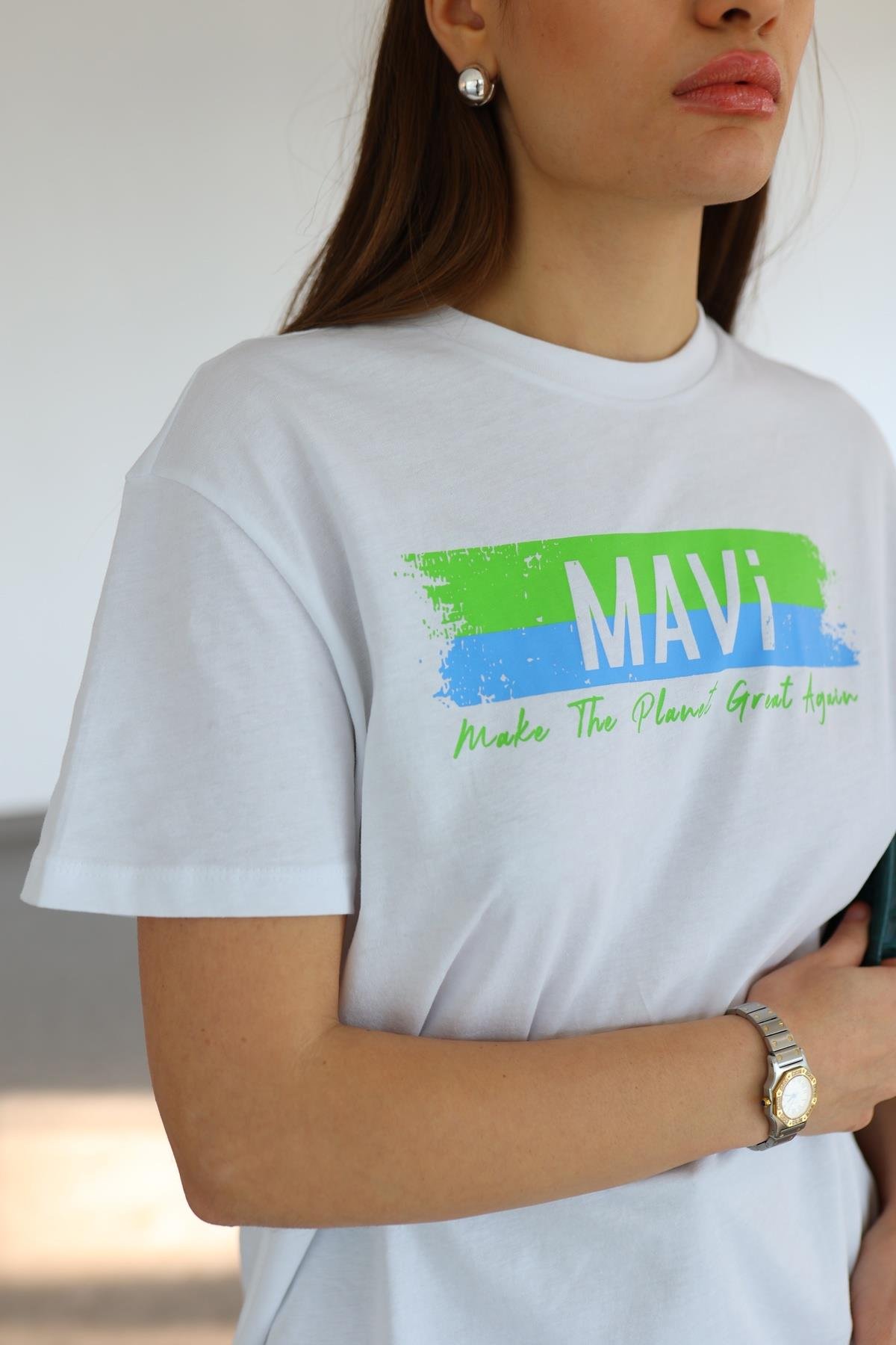 Vi Beyaz Tshirt