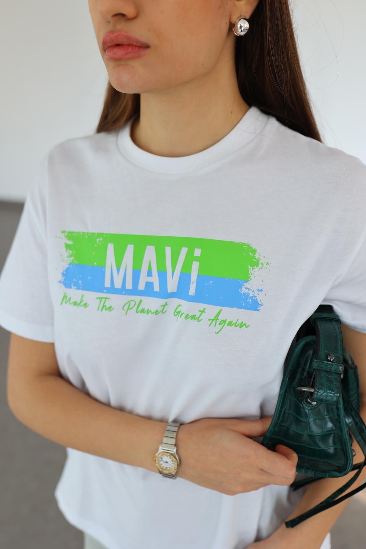 Vi Beyaz Tshirt