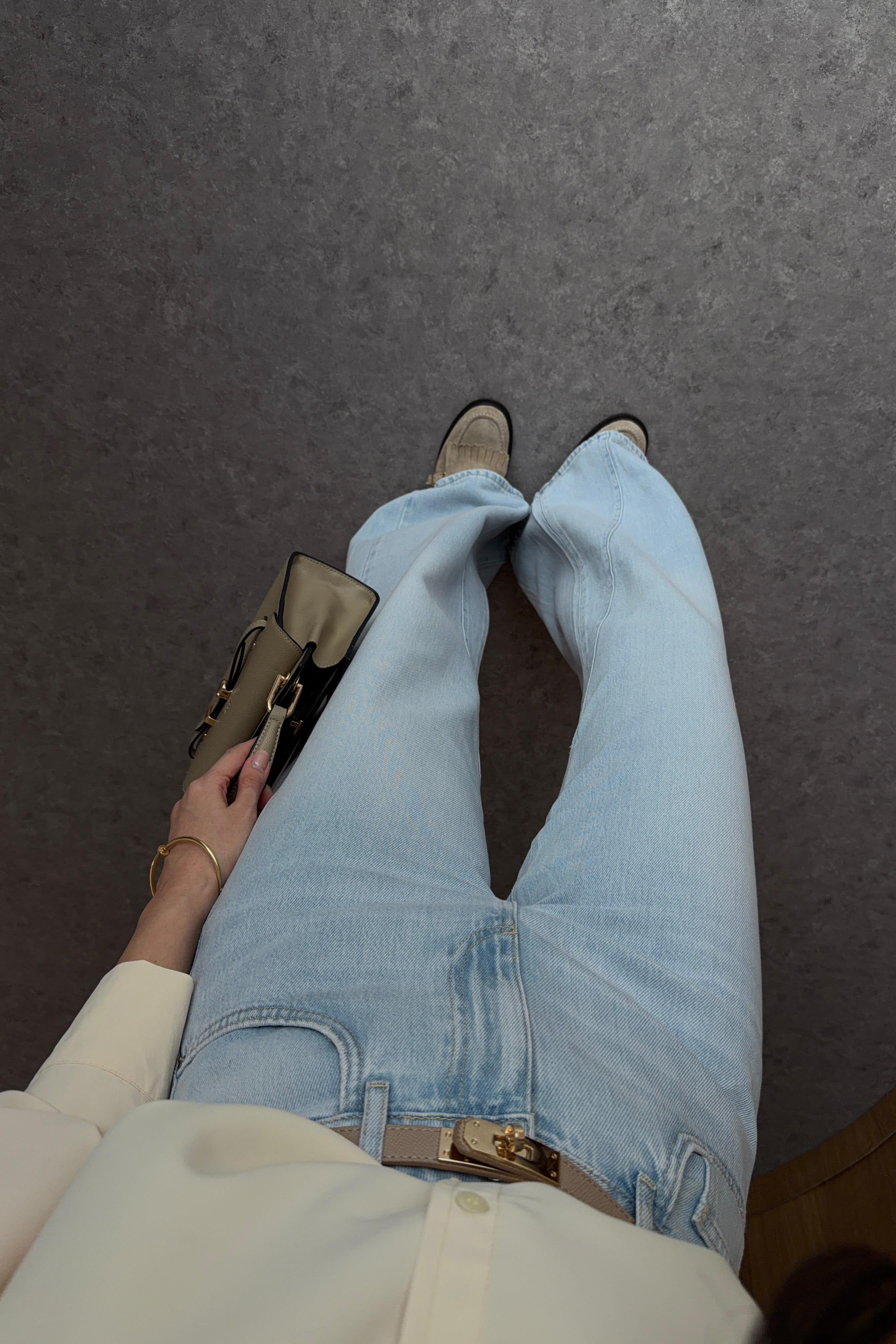 Wide Leg Açık Mavi Yıkamalı Jean