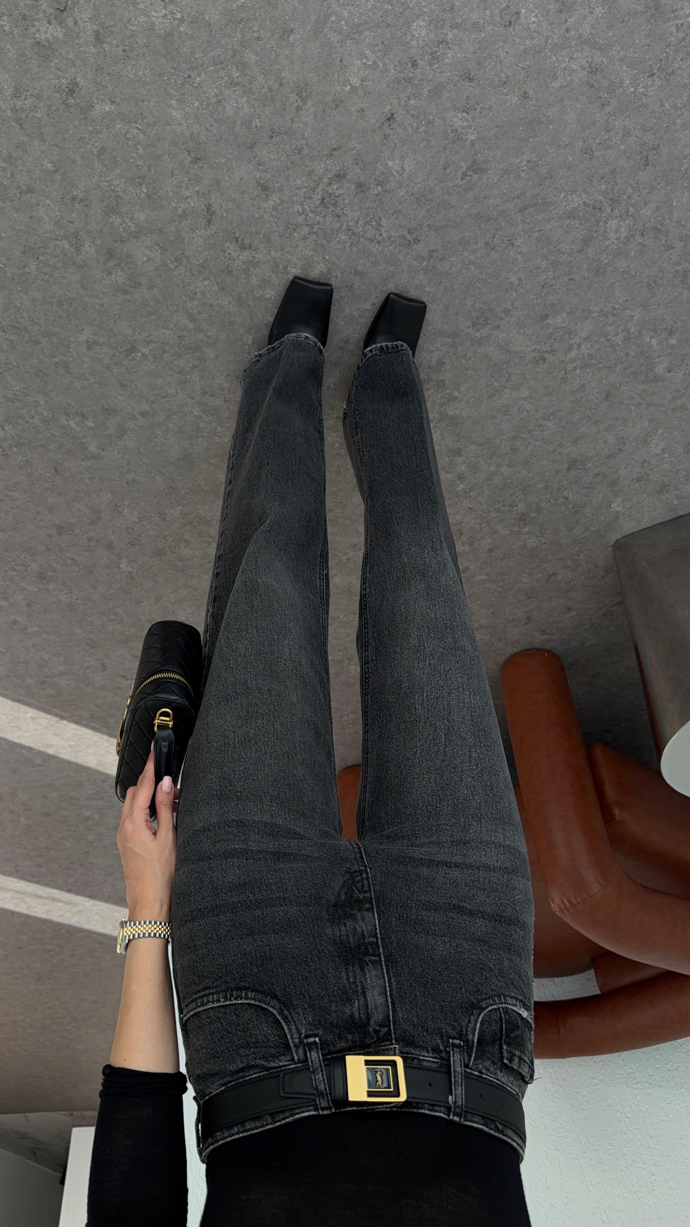 Wide Leg Antrasit Jean
