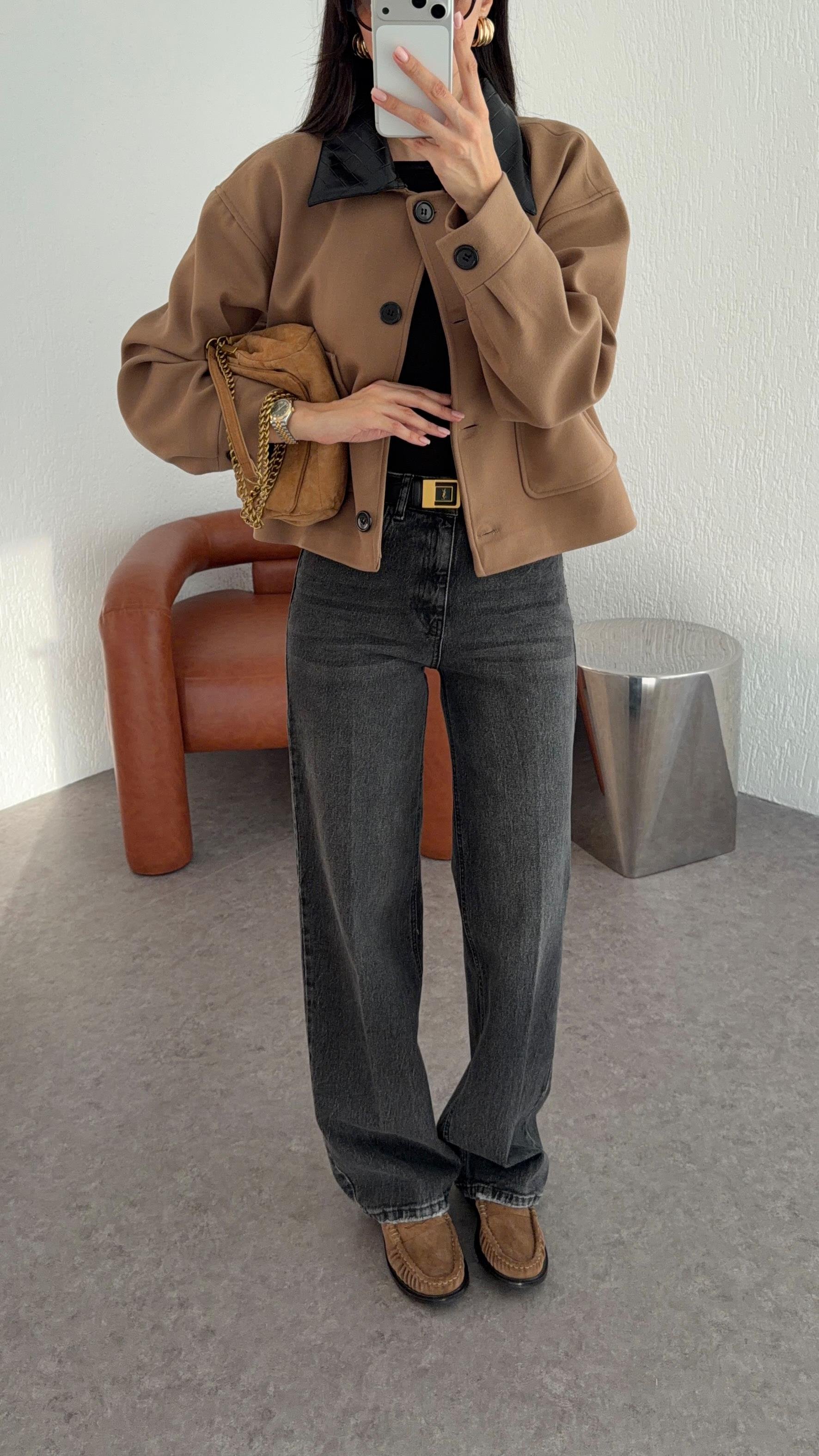 Wide Leg Antrasit Jean