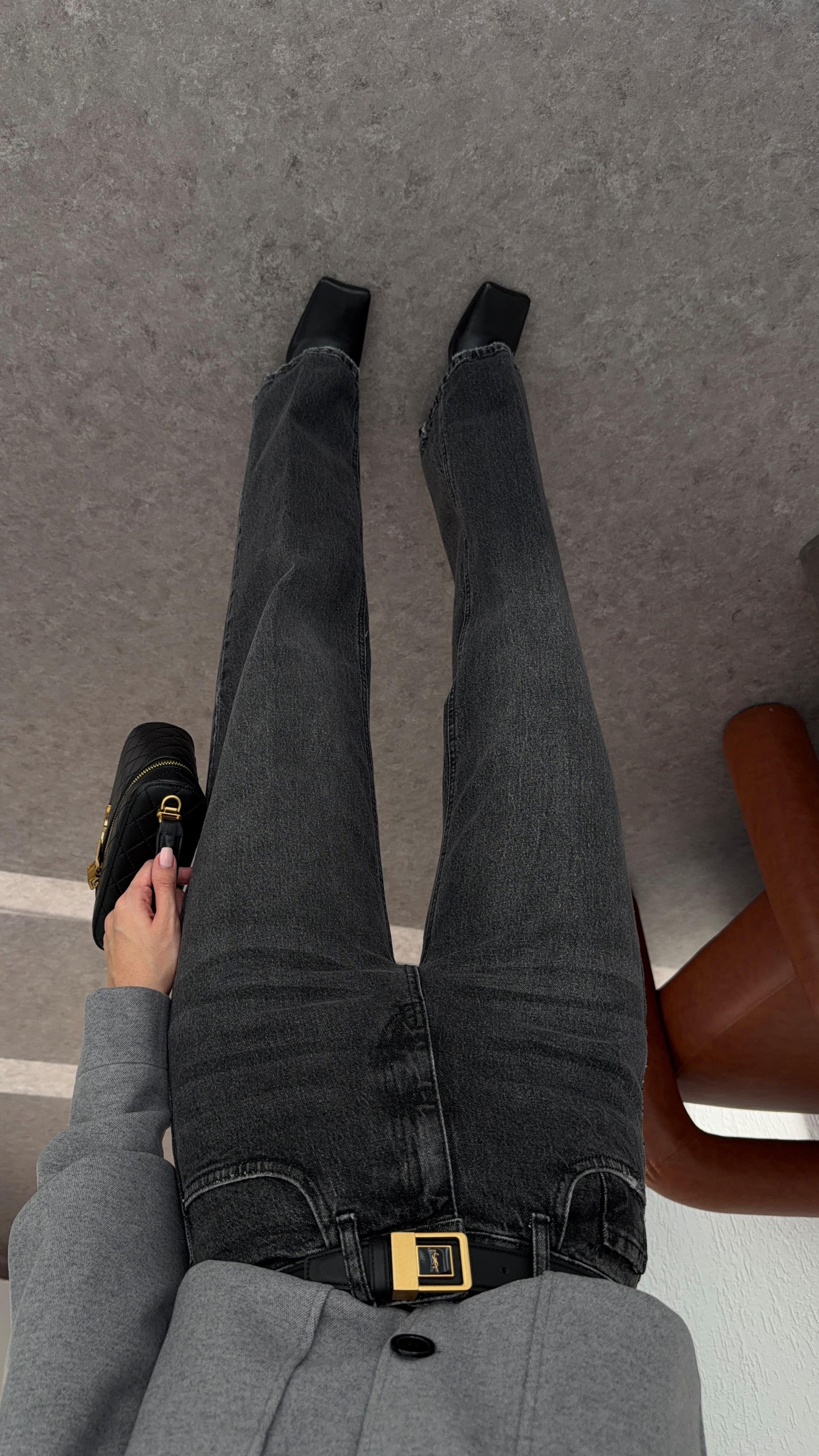 Wide Leg Antrasit Jean