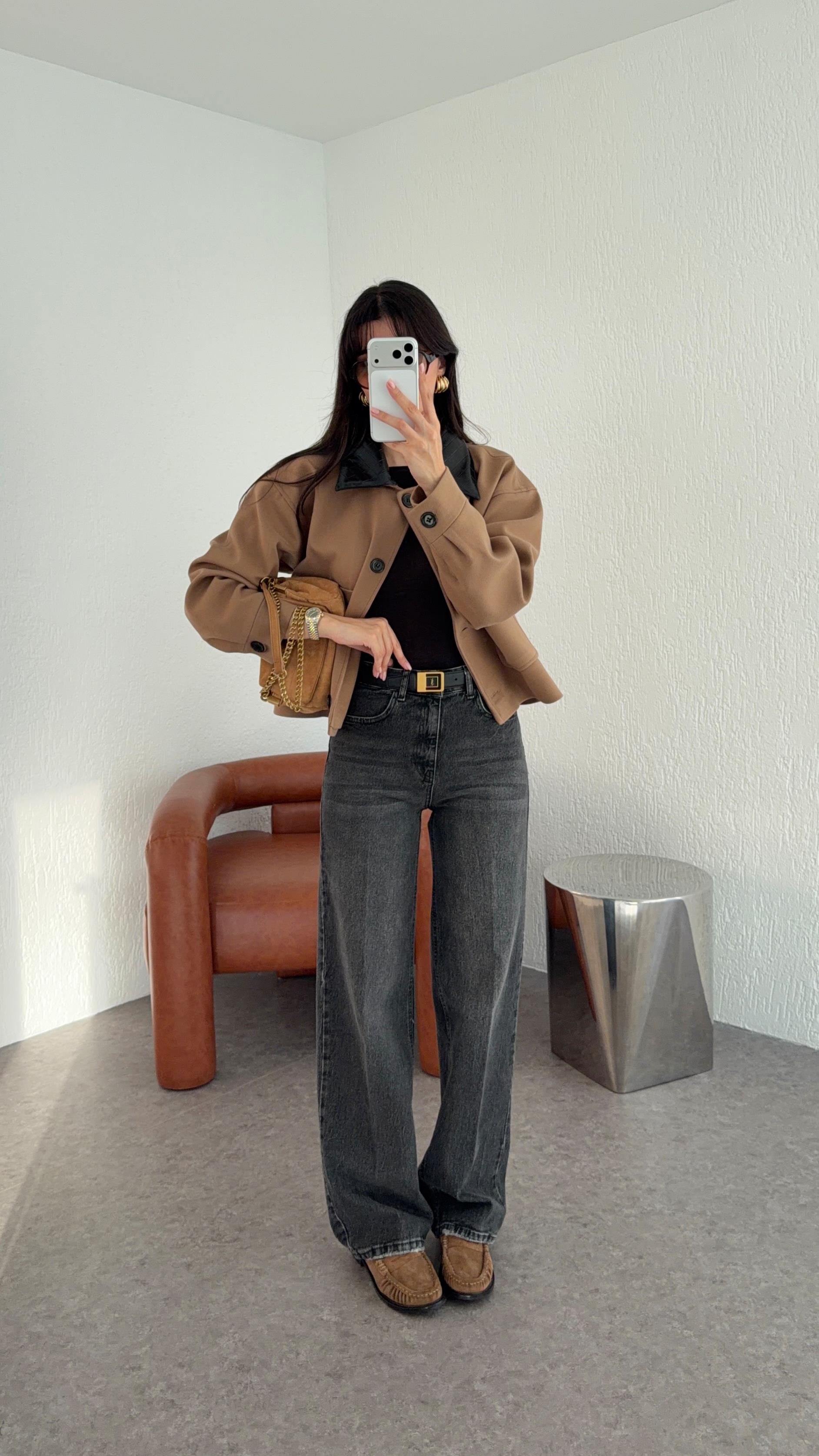 Wide Leg Antrasit Jean