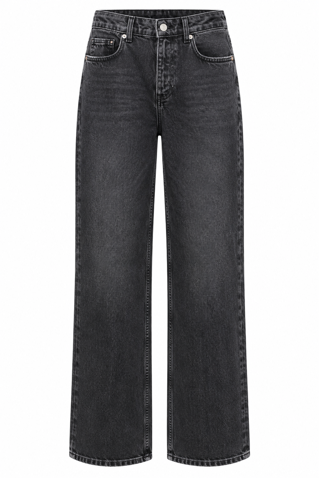 Yıkamalı Antrasit Straight Jean