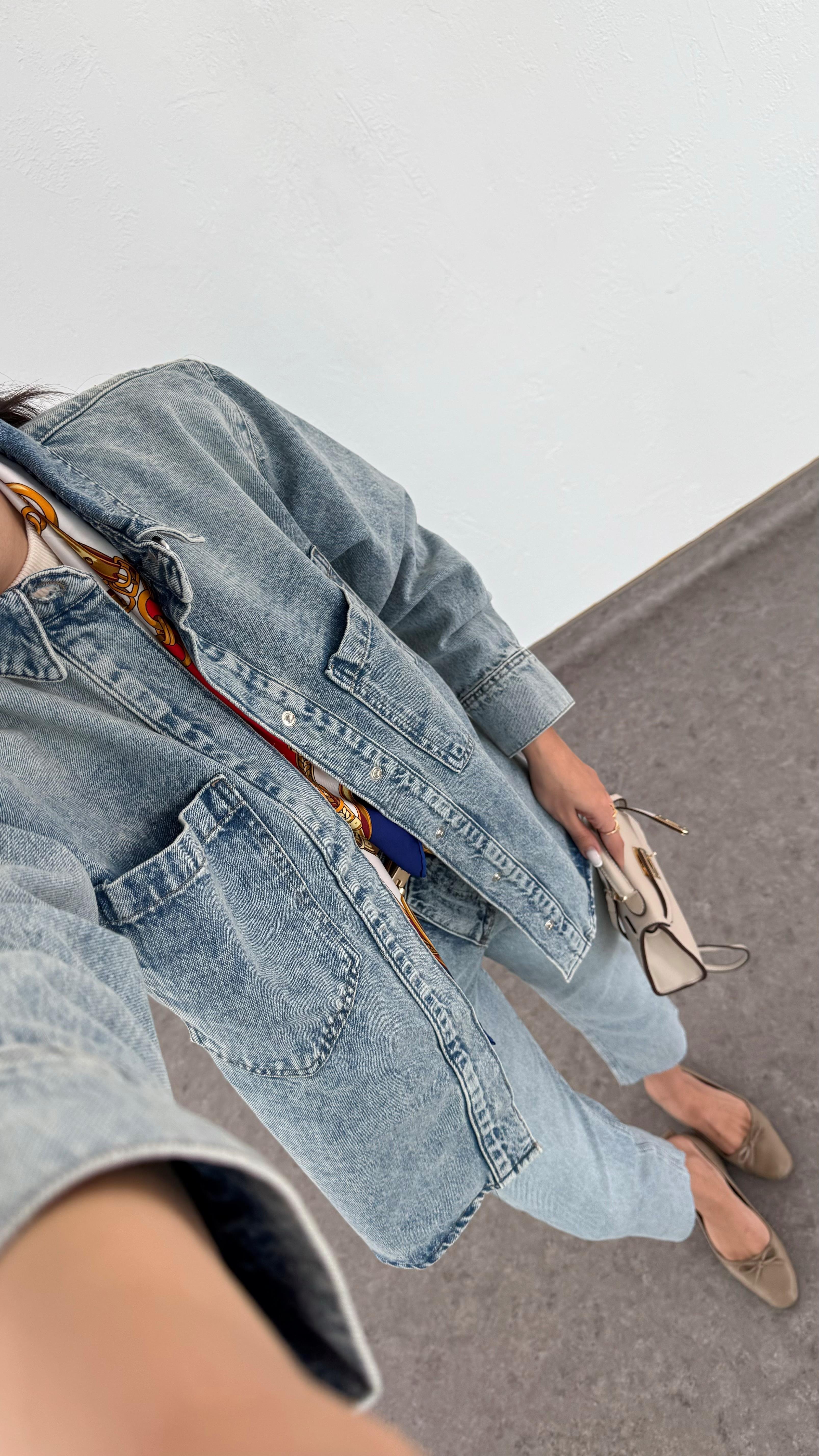 Yıkamalı Denim Ceket
