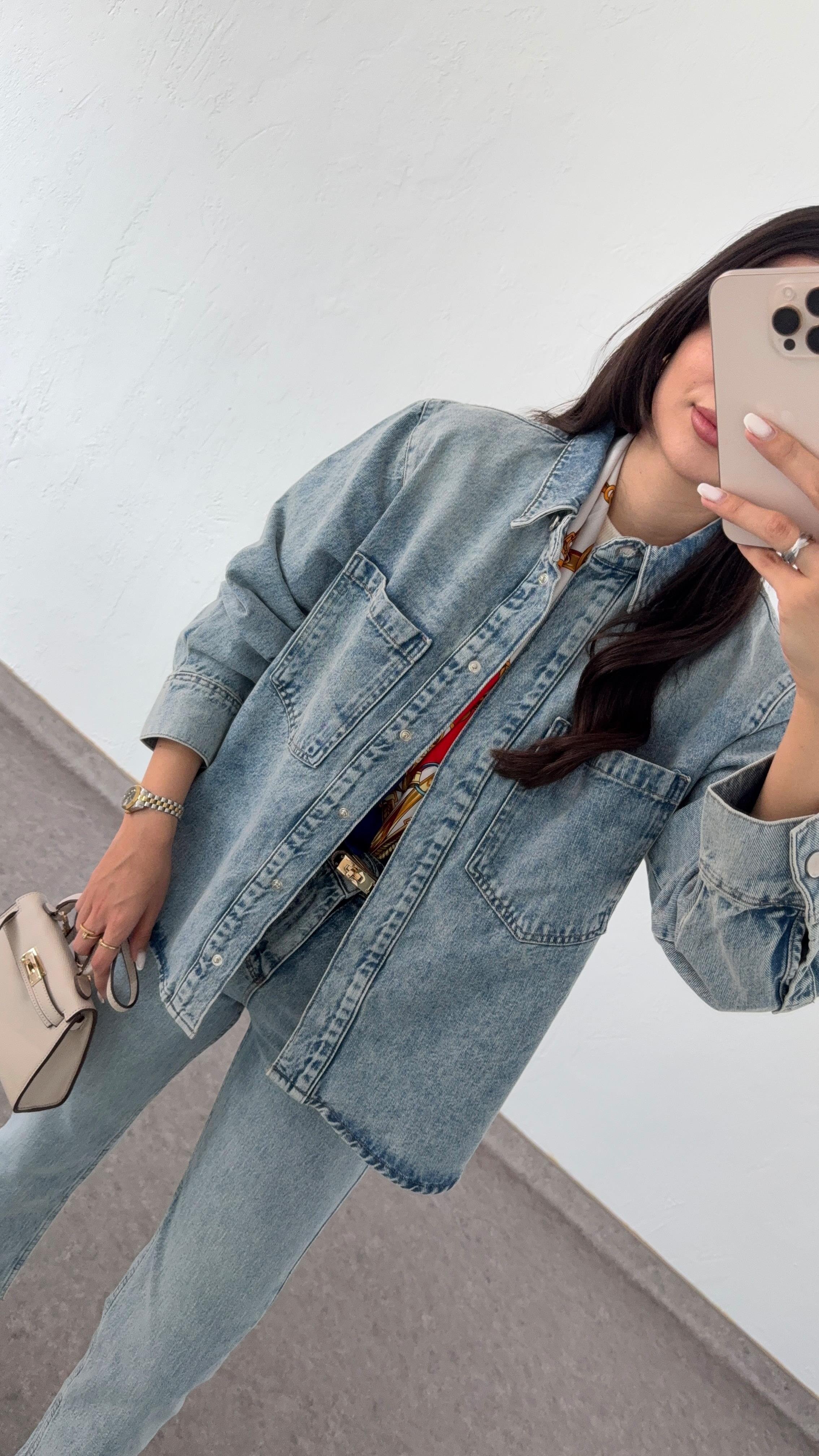 Yıkamalı Denim Ceket