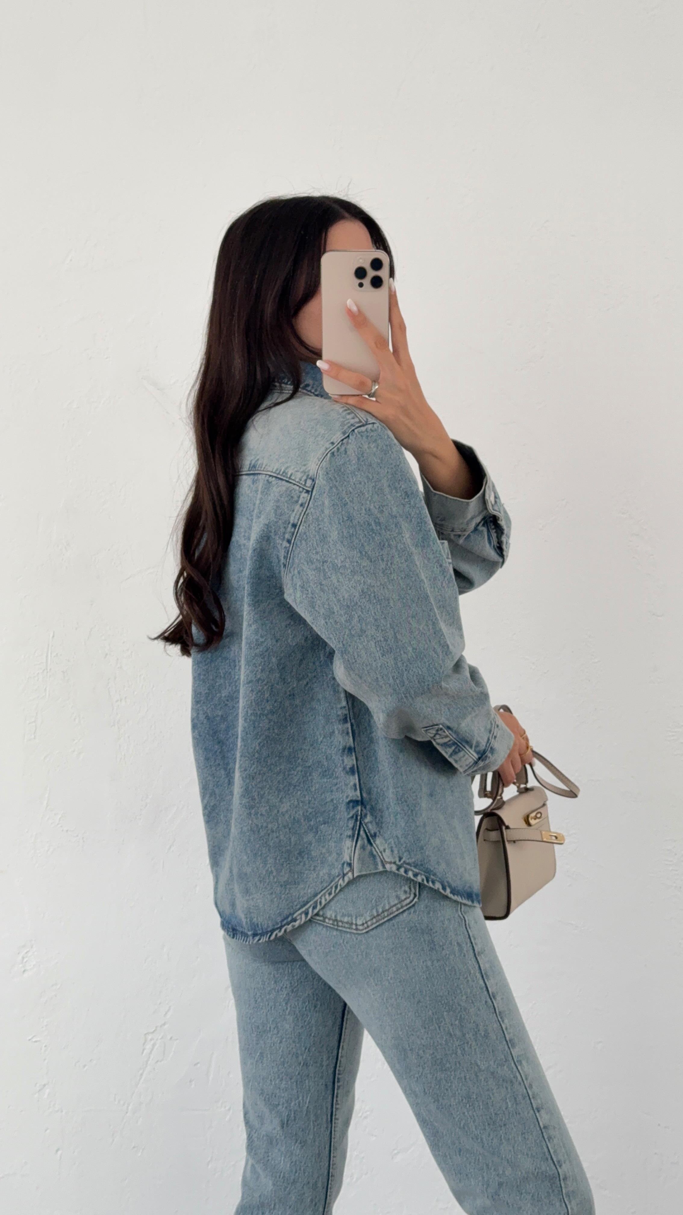 Yıkamalı Denim Ceket