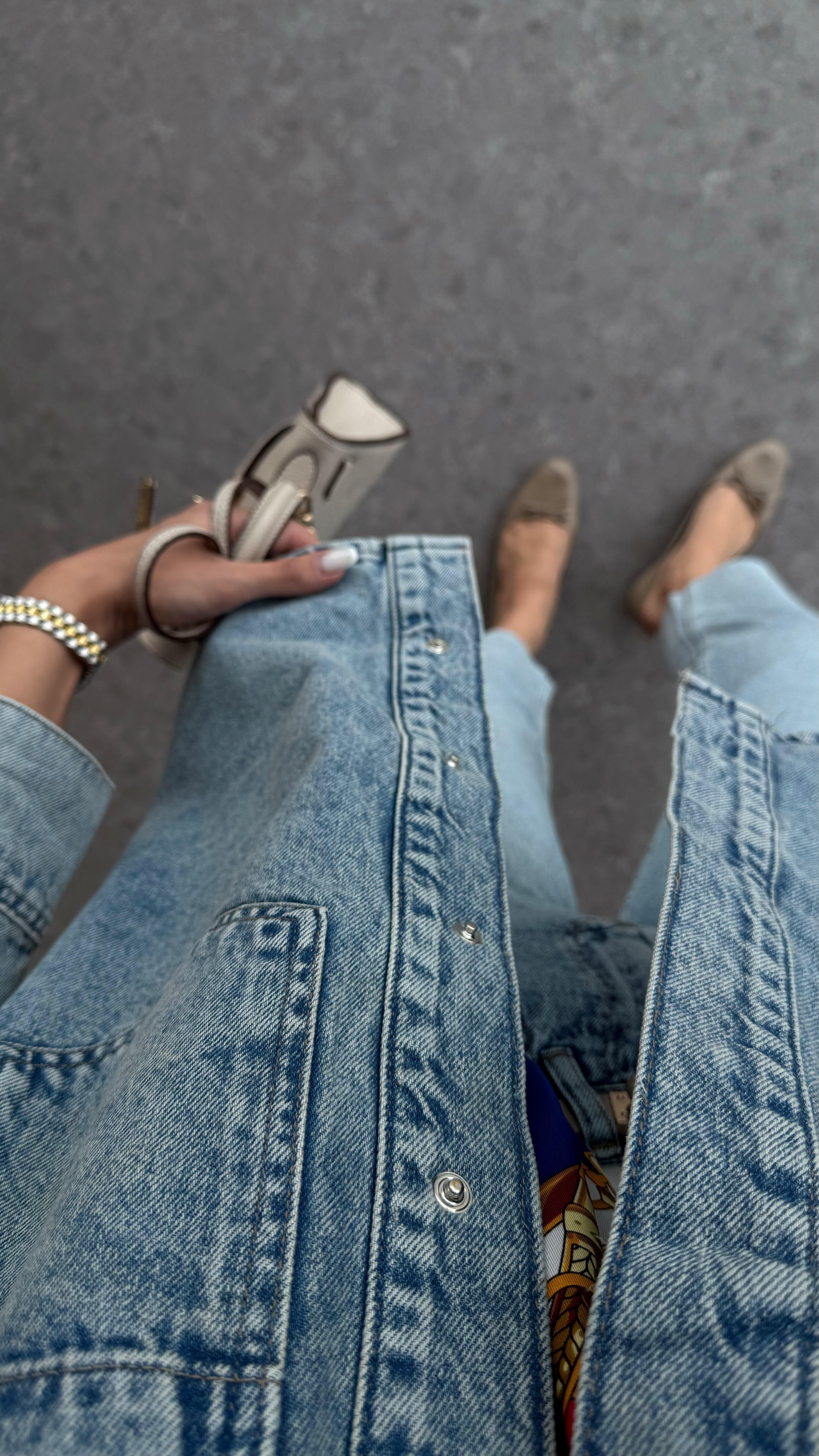 Yıkamalı Denim Ceket