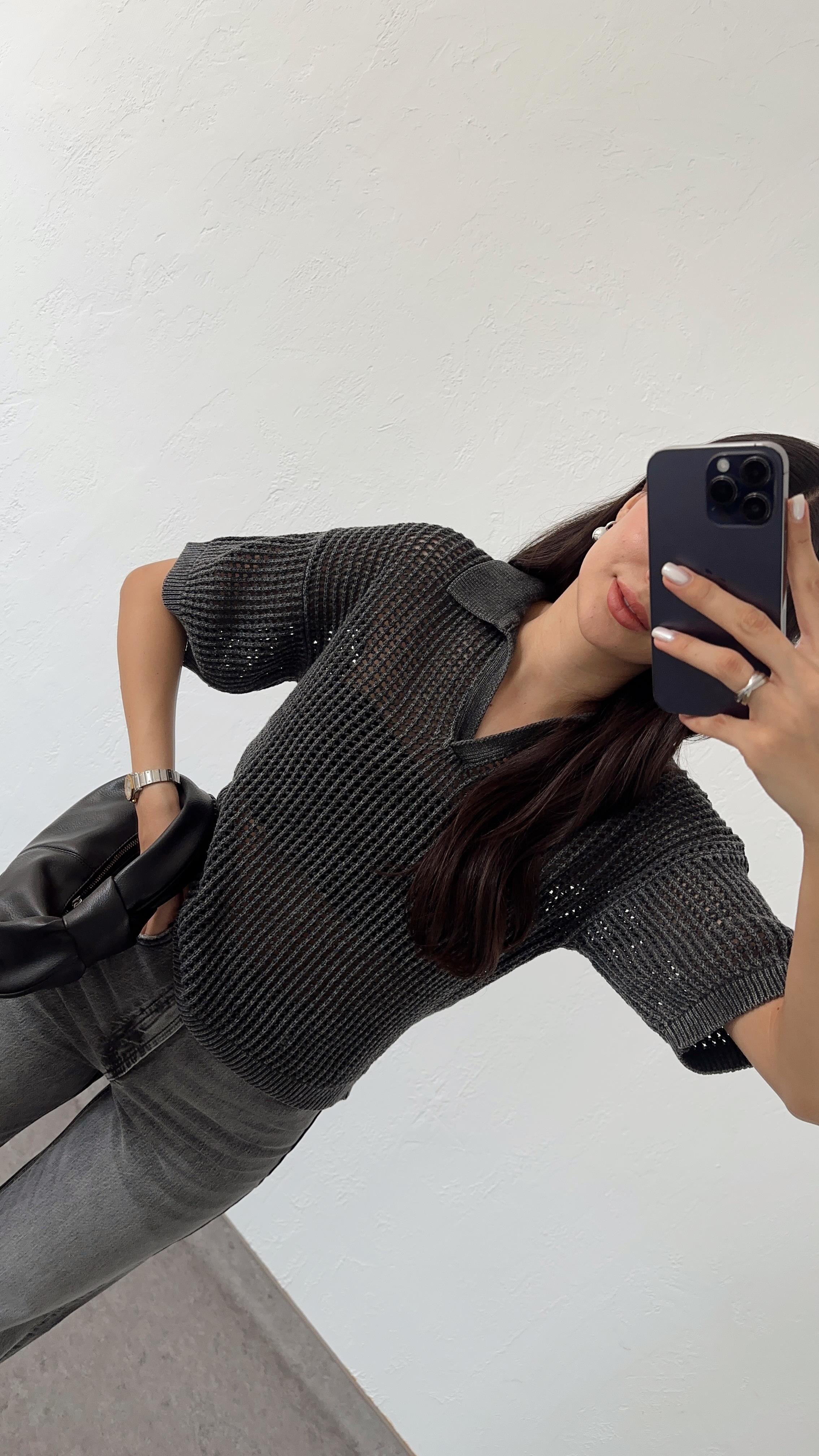Yıkamalı Füme File Kazak