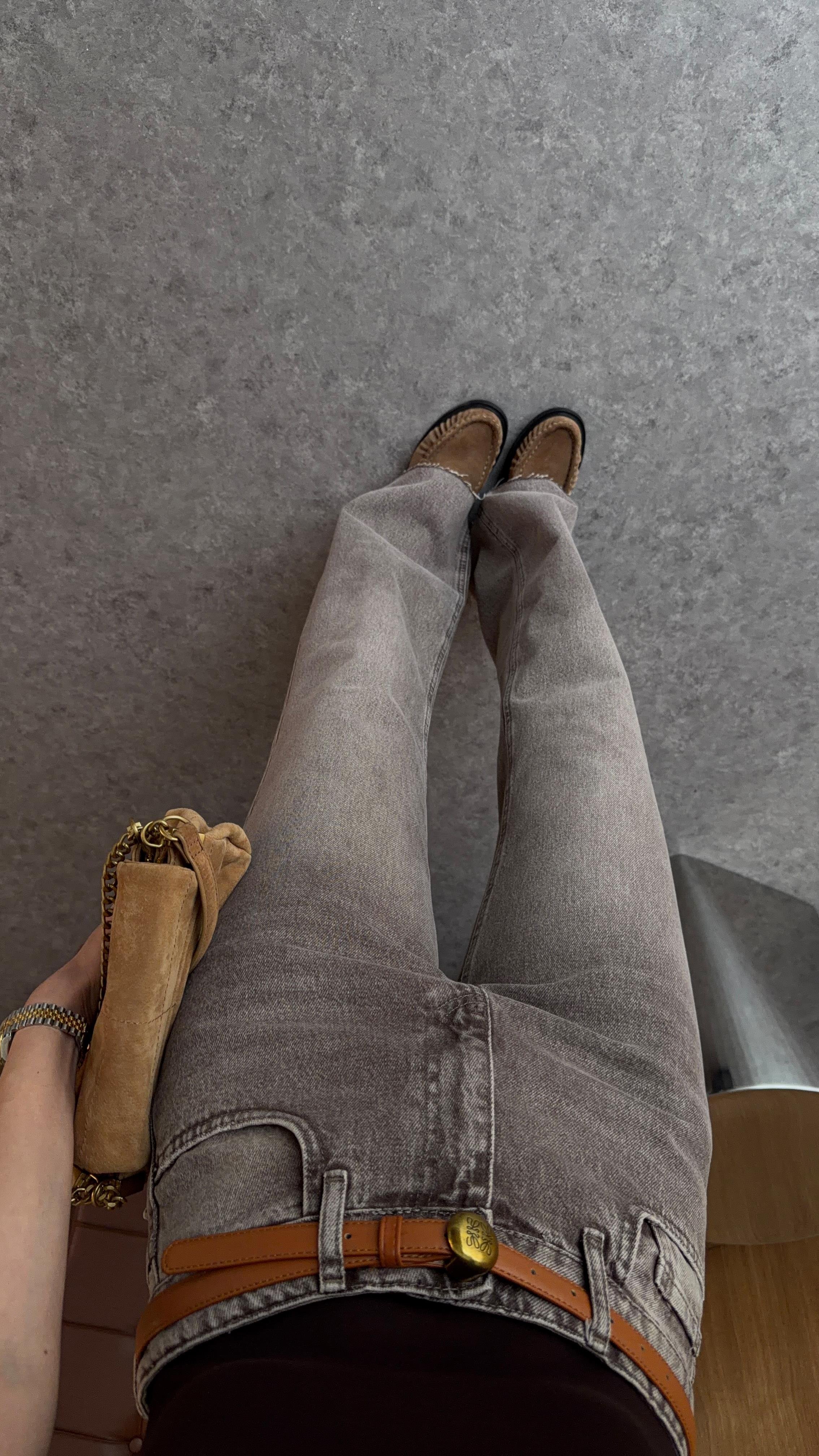 Yıkamalı Kahve Tintli Jean