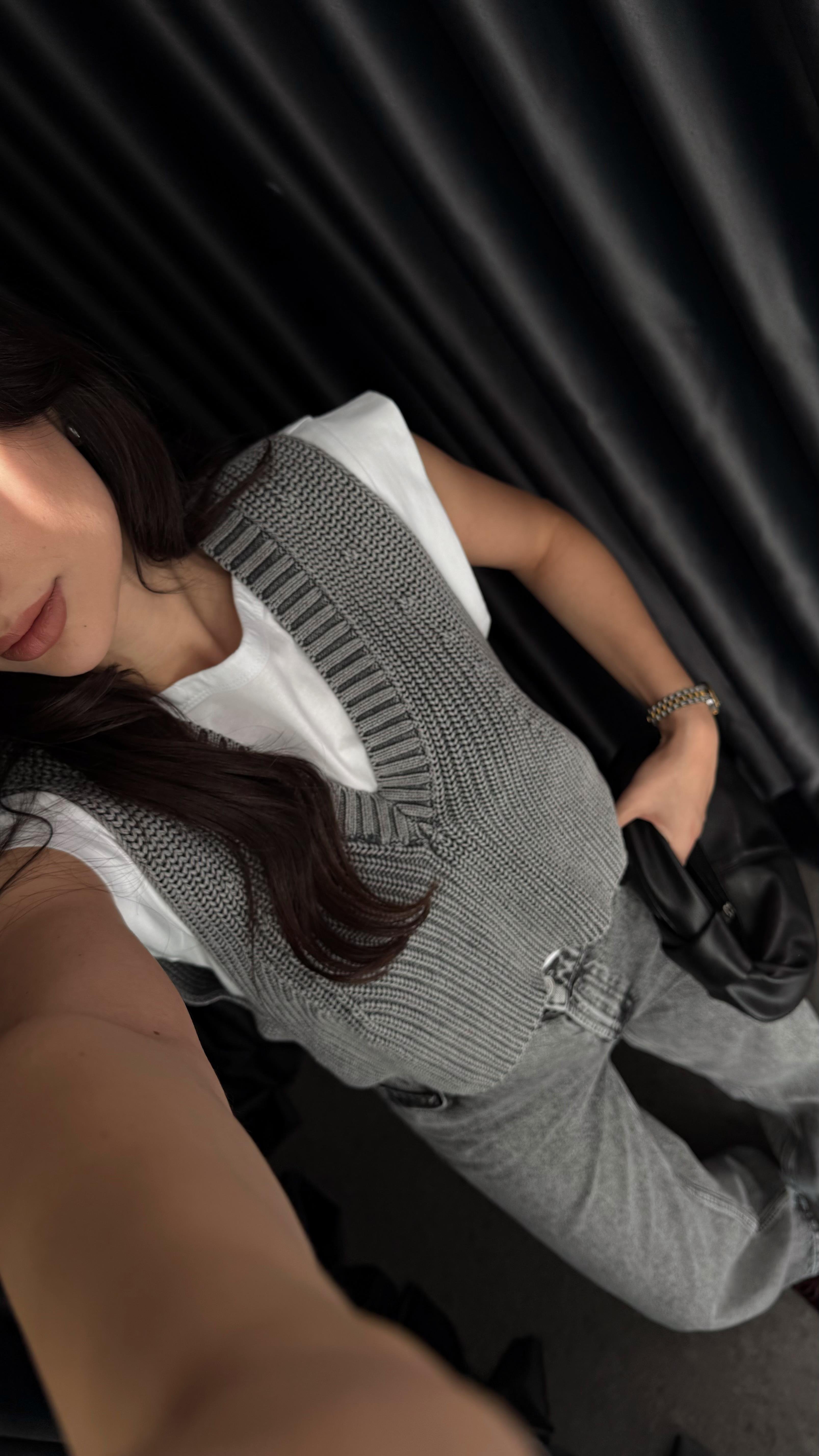 Yıkamalı Tshirtlü Süveter