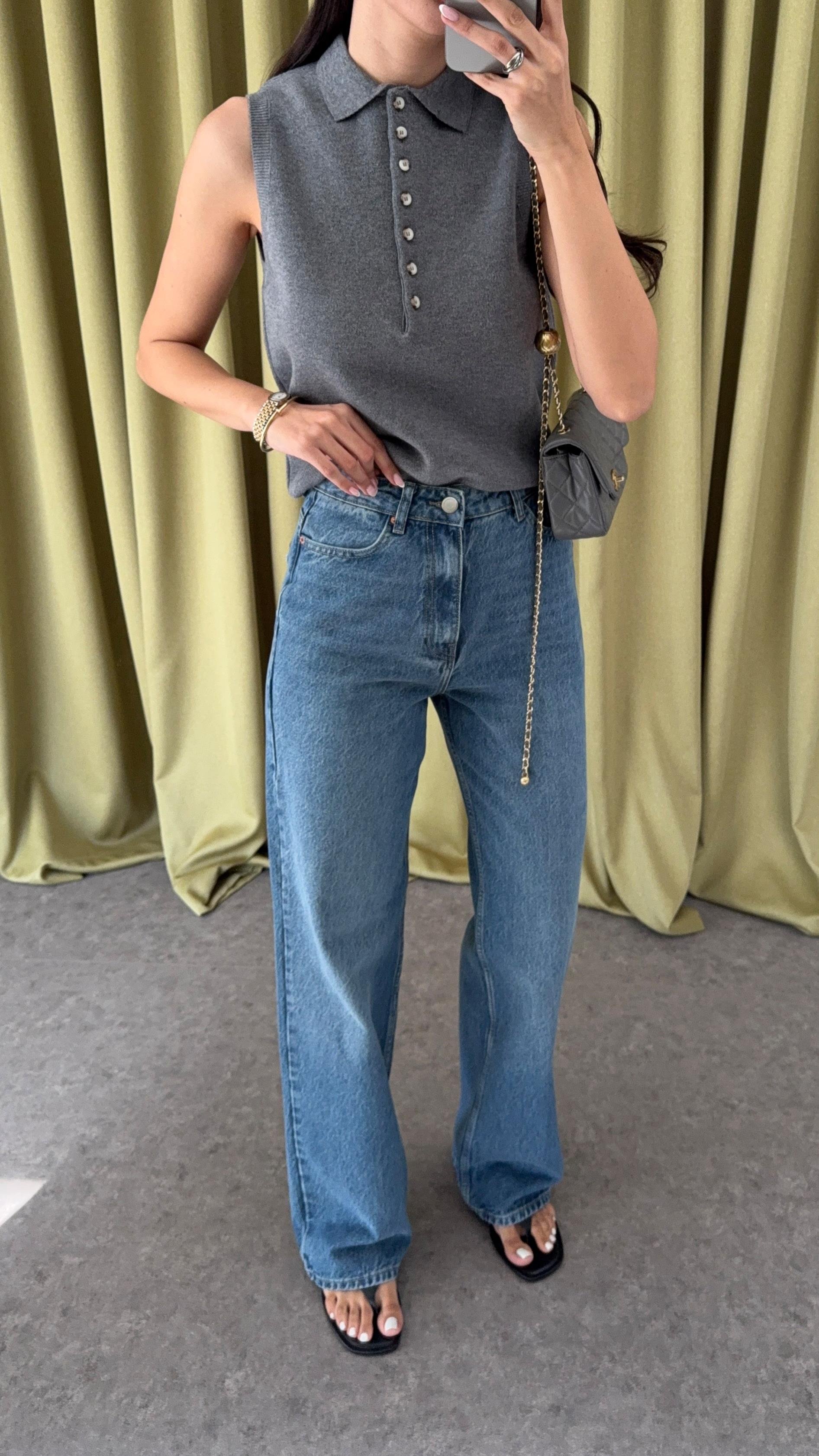 Yüksek Bel Straight Jean