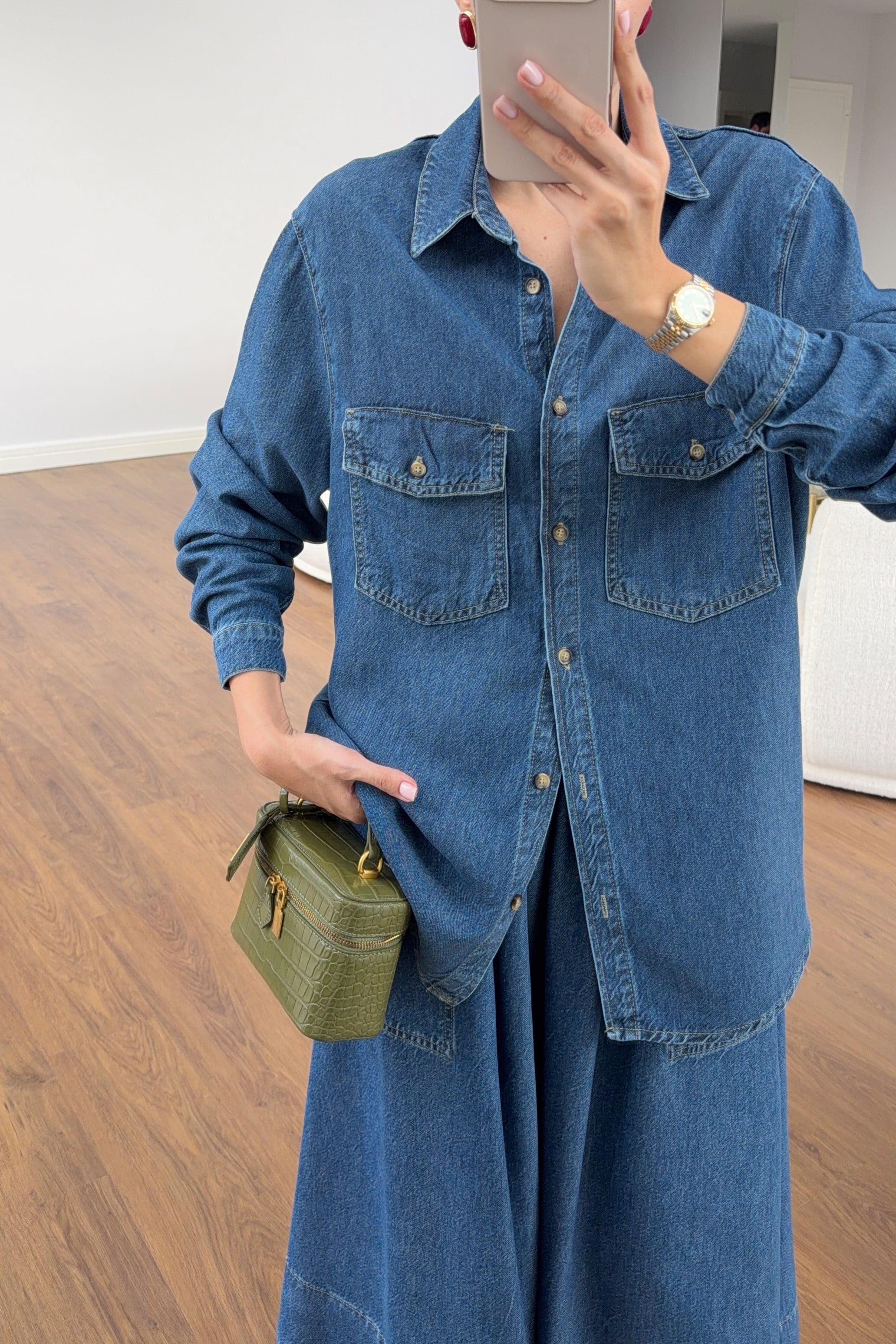 Yumuşak Denim Gömlek 