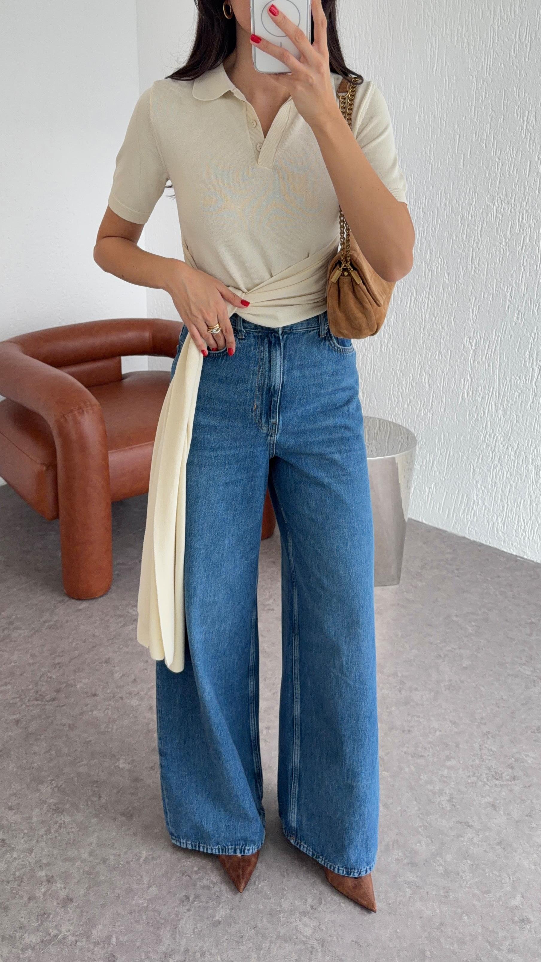 Yumuşak Mavi Denim Jean