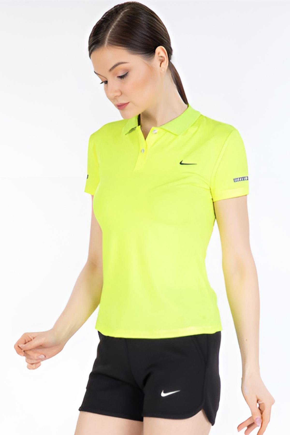 Neon Yeşil Polo Yaka Petekli T-Shirt Nk Mrt-M3750