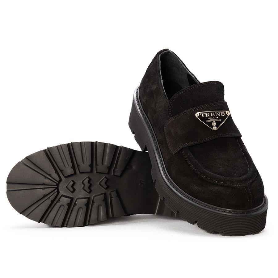 Gusse Evans Kadın Hakiki Süet Deri Loafer Ayakkabı 5679-2