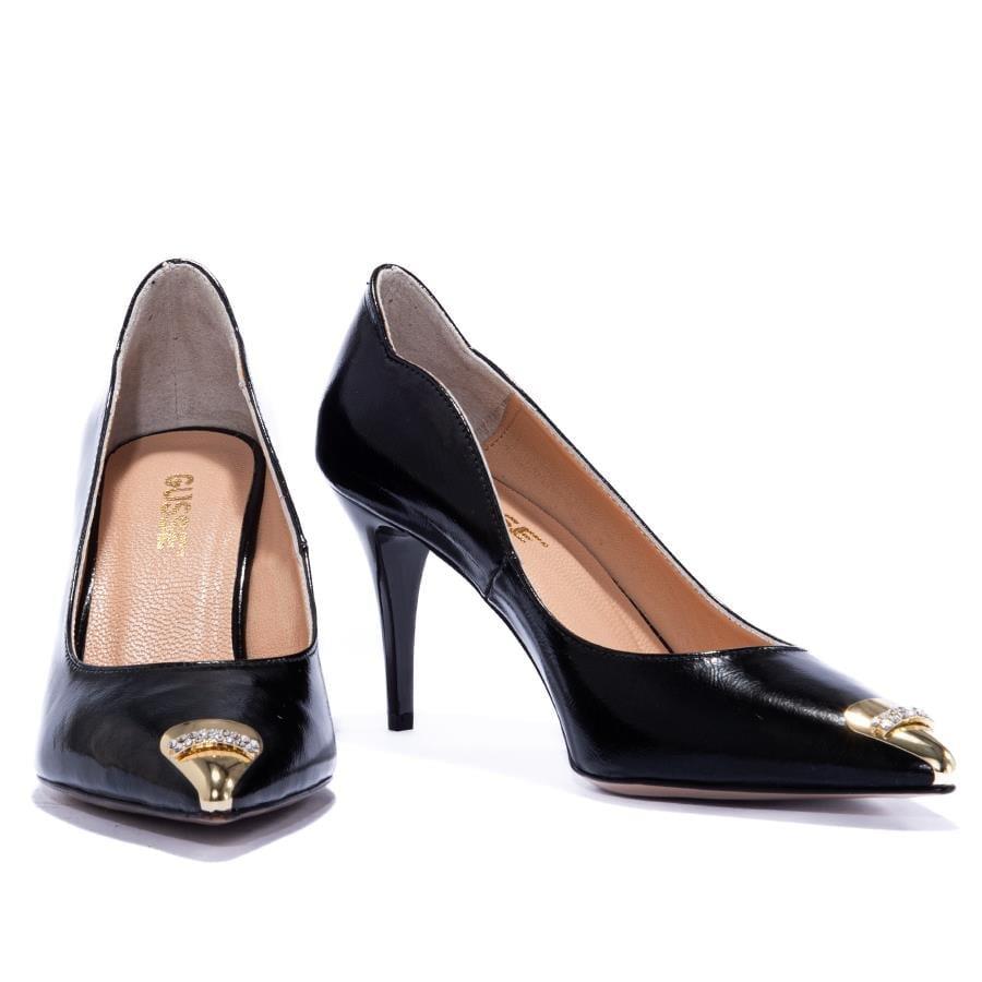 Gusse Gema Kadın Hakiki Rugan Deri Stiletto Ayakkabı-K1605MT1-3