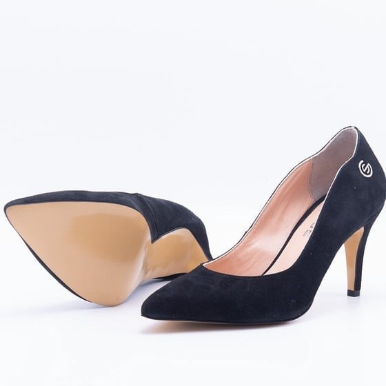 Gusse Gema Kadın Hakiki Süet Deri Stiletto Ayakkabı-K1605-2