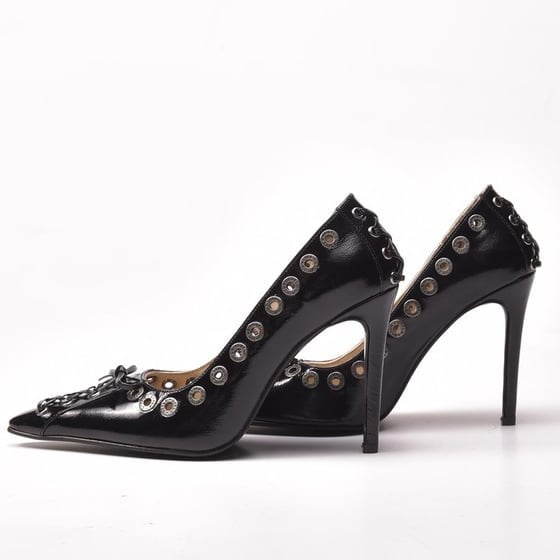 Gusse Origin Kadın Hakiki Rugan Deri Stiletto 25-3