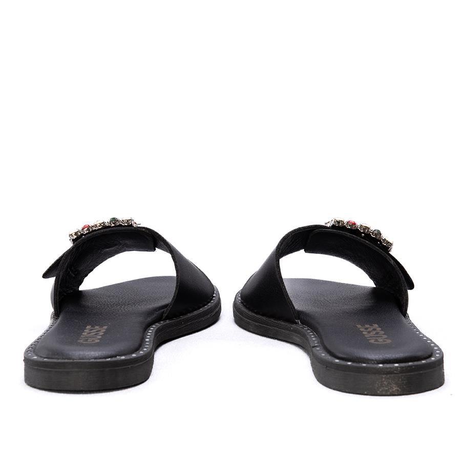 Gusse Petya Kadın Hakiki Deri Taş İşlemeli Memory Foam Terlik 243608