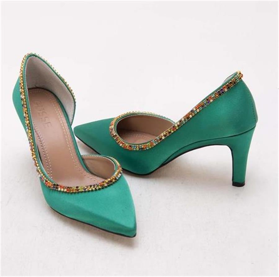 GUSSE SHARON KADIN SATEN STILETTO AYAKKABI 1328