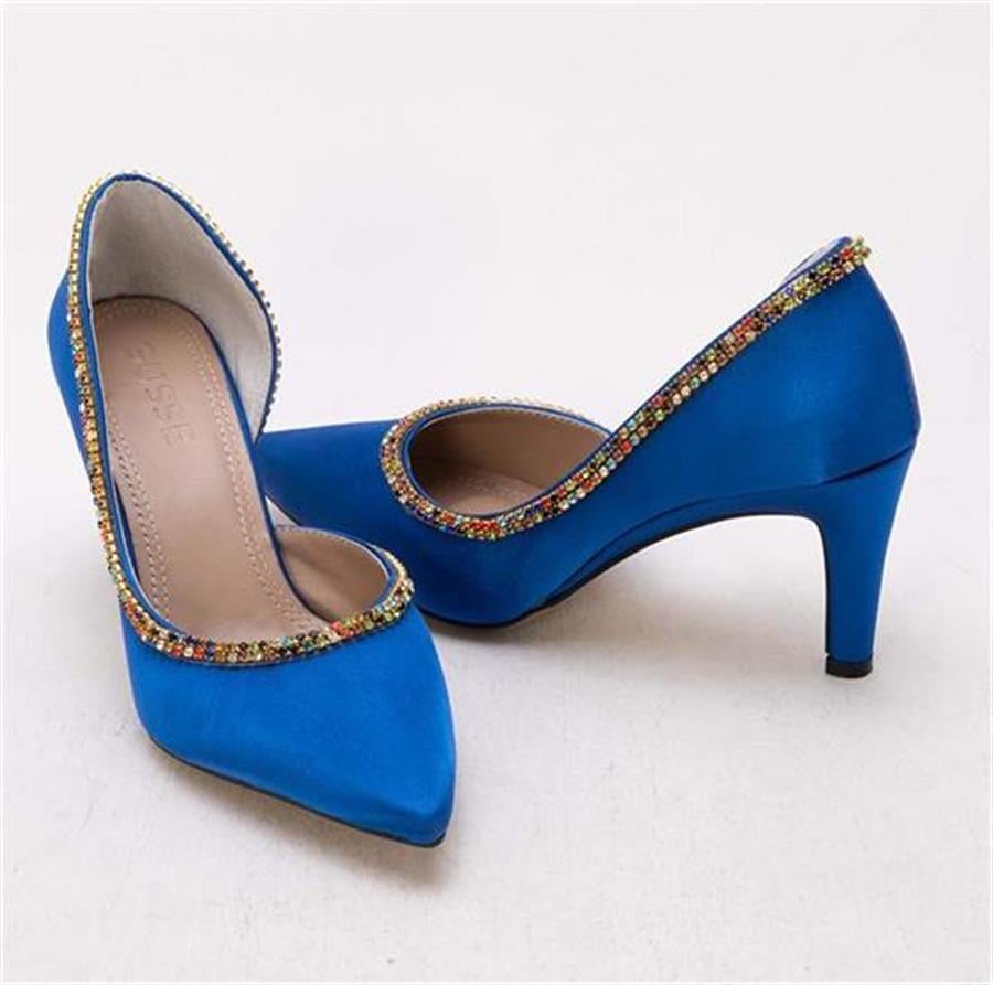 GUSSE SHARON KADIN SATEN STILETTO AYAKKABI 1328