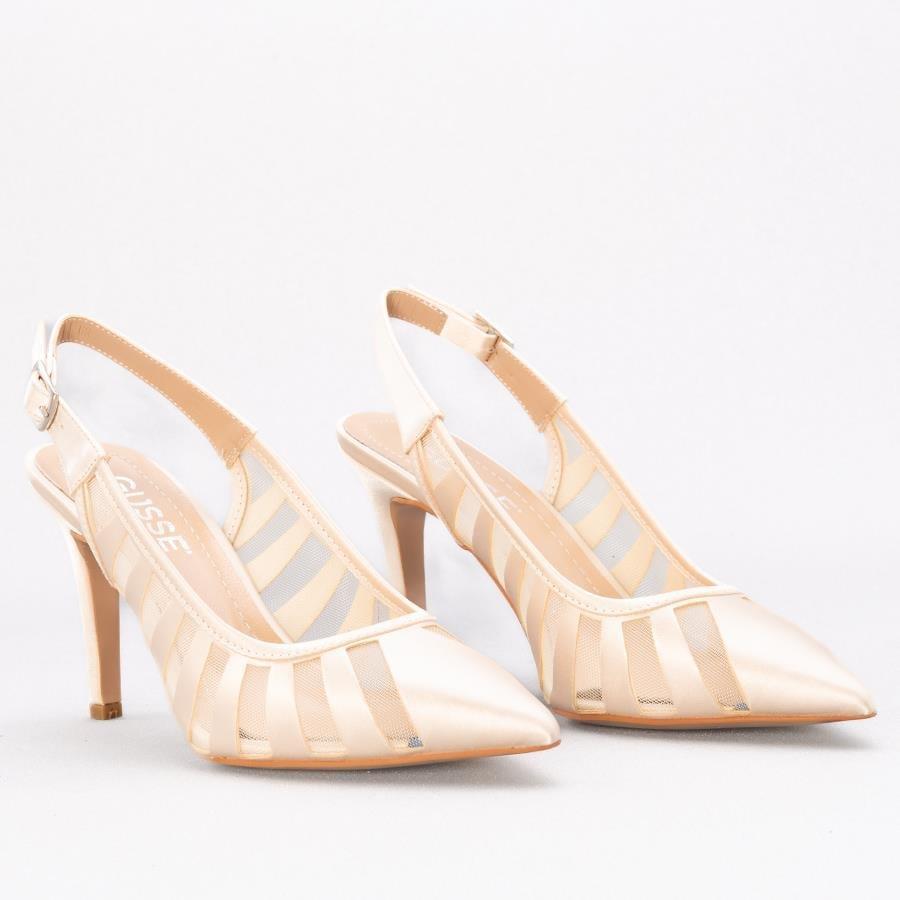 Gusse Yelpaze Kadın Saten Stiletto 1991-4