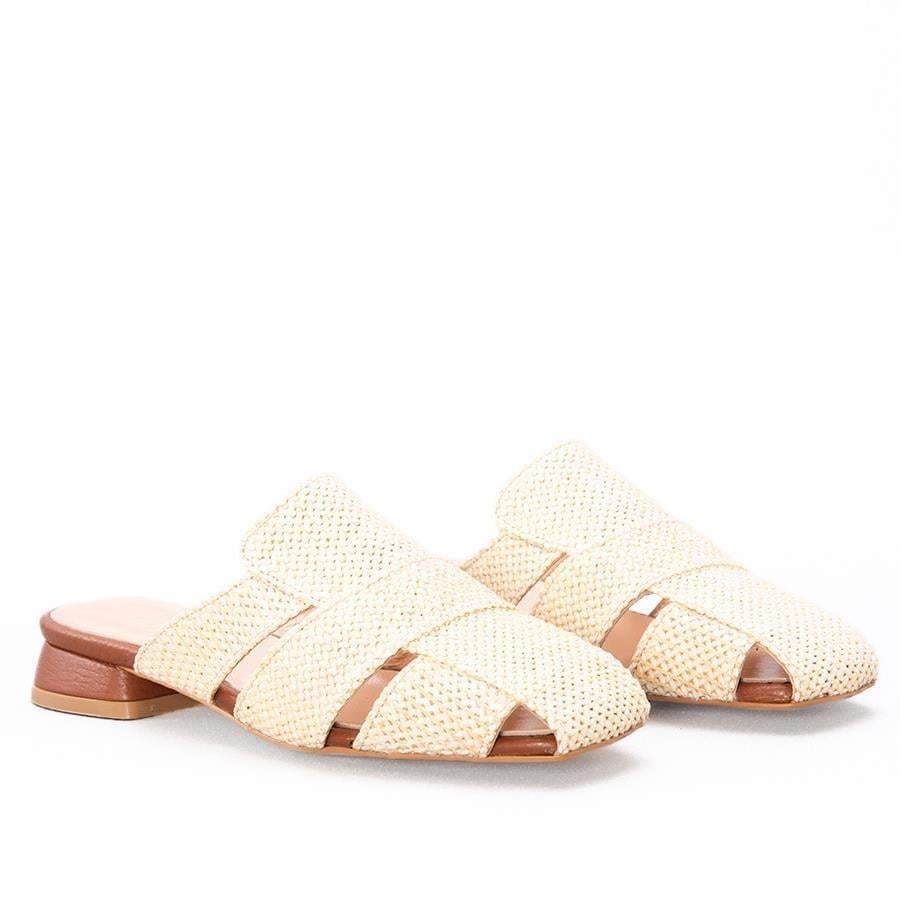 Gusse Yulia Kadın Hasır Örgü Abiye Terlik K1597-4