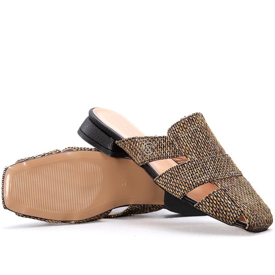 Gusse Yulia Kadın Hasır Örgü Abiye Terlik K1597-4