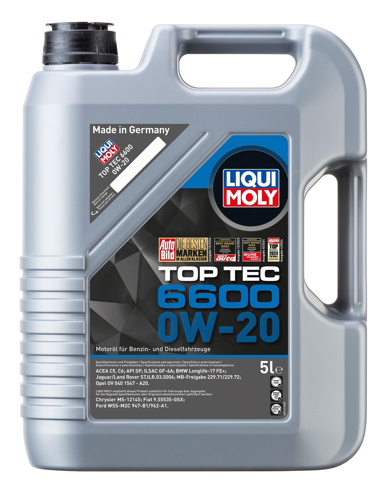 0W20 TOP TEC 6600 Motor Yağı 5 Li