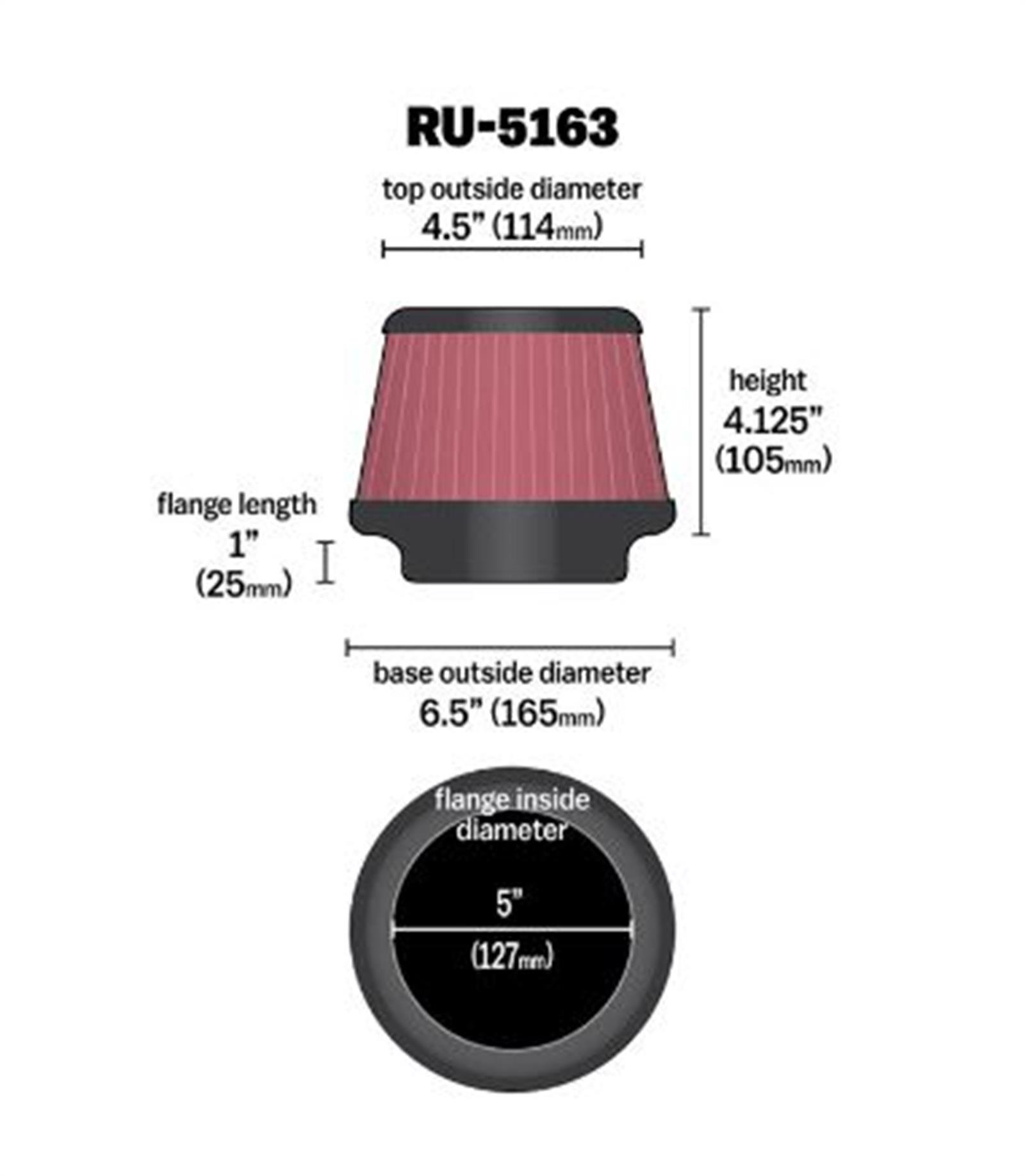 K-N RU-5163  UNIVERSAL HAVA FİLTRESİ