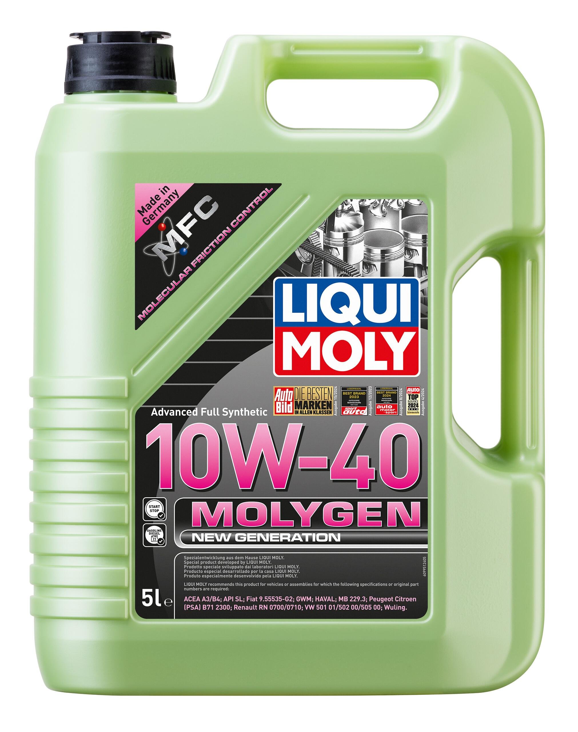 MOLYGEN NEW GENERATION 10W40 MOTOR YAĞI 5 L