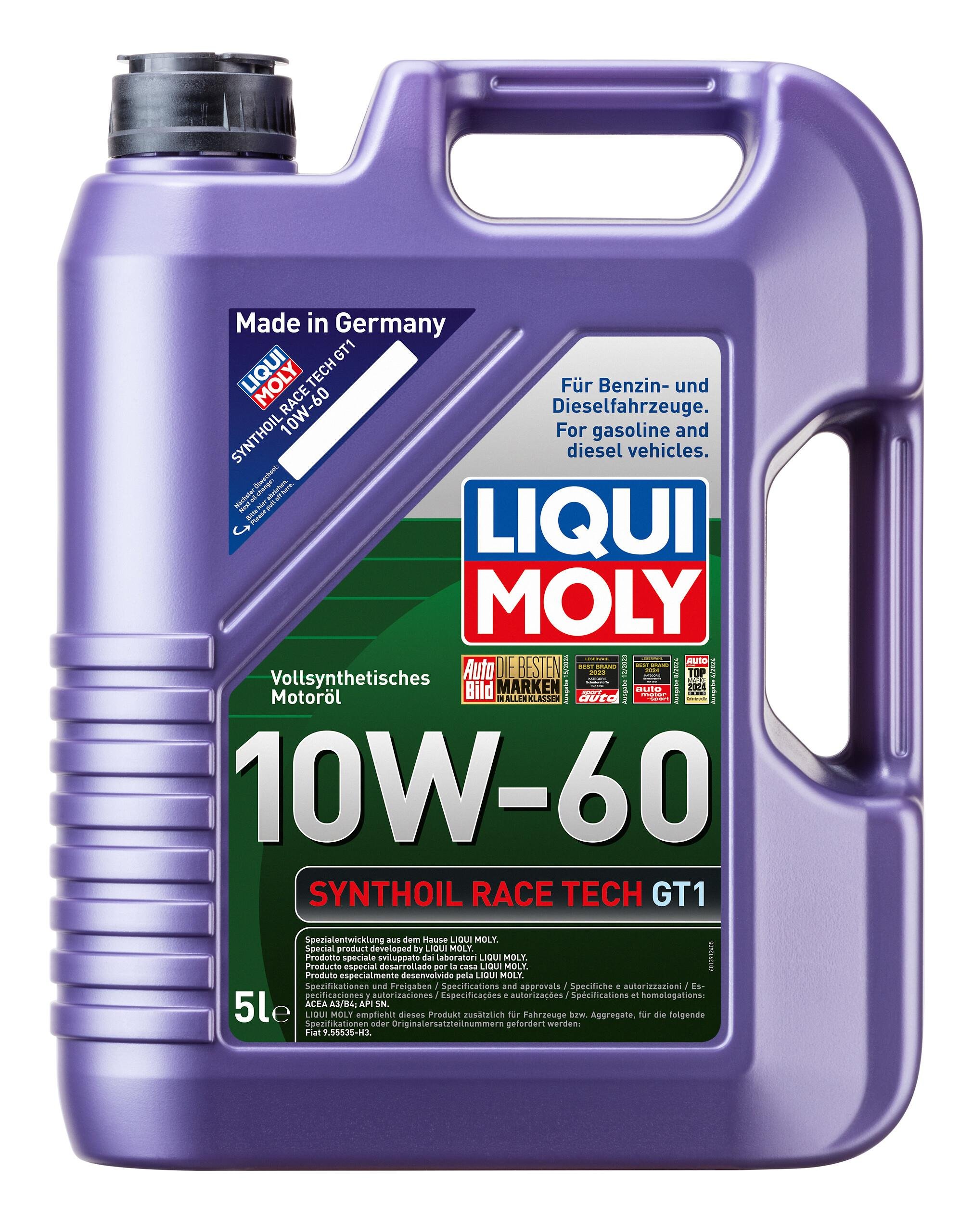 SYNTHOIL RACE TECH GT1 10W-60 5L