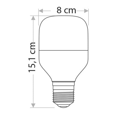 CT4330 18W SARI YÜKSEK WATT LED AMPUL E27 CATA