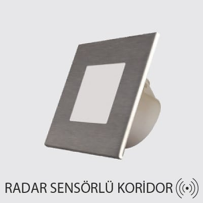 CT5173 1.5W BEYAZ KARE LEDLİ RADAR SENSÖRLÜ KORİDOR ARMATÜRÜ CATA (GEÇMELİ KASAYA UYGUNDUR)