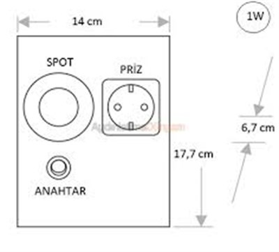 CT5211 1W BEYAZ LEDLİ PRİZLİ TEZGAH AYDINLATMA CATA