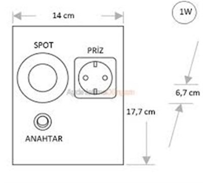 CT5211 1W BEYAZ LEDLİ PRİZLİ TEZGAH AYDINLATMA CATA