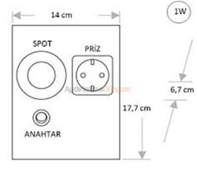 CT5211 1W BEYAZ LEDLİ PRİZLİ TEZGAH AYDINLATMA CATA