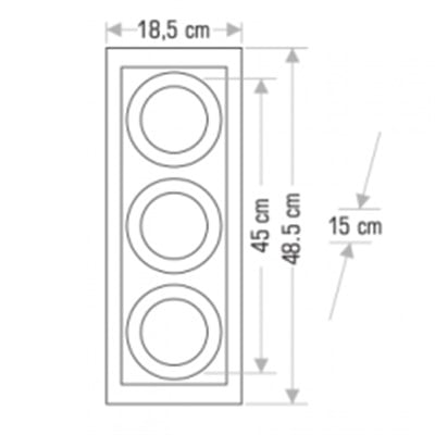 CT5505 3X15W HALOSPOT LED ARMATÜR CATA