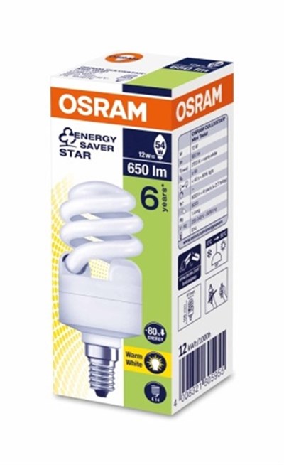 DSTAR MİNİTWİST T2 12W/827 E14 SPİRAL OSRAM