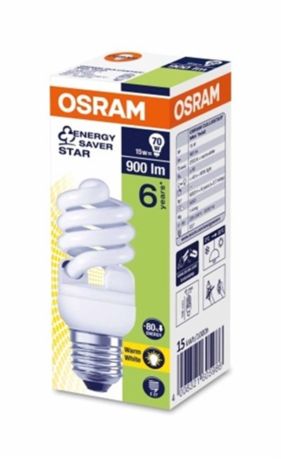 DSTAR MİNİTWİST T2 15W/827 E27 SPİRAL OSRAM