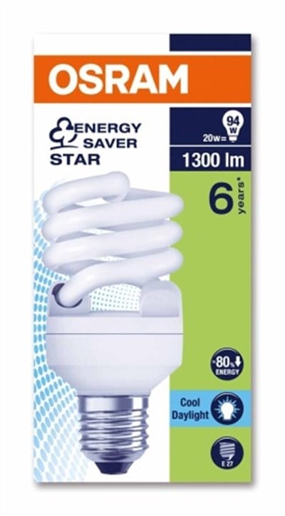 DSTAR MİNİTWİST T2 20W/865 E27 SPİRAL OSRAM