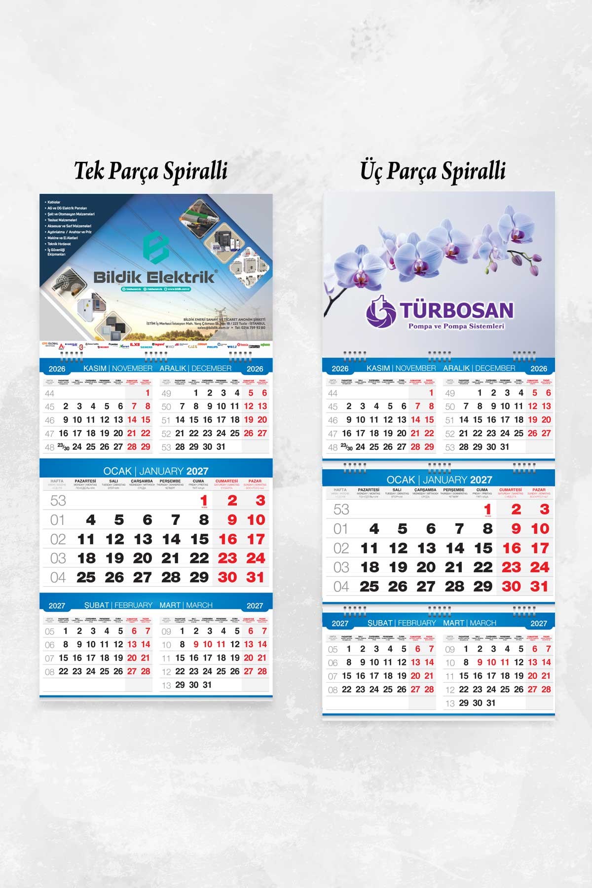 2027 Promosyon Beş Aylık Gemici Takvimi-PB1295