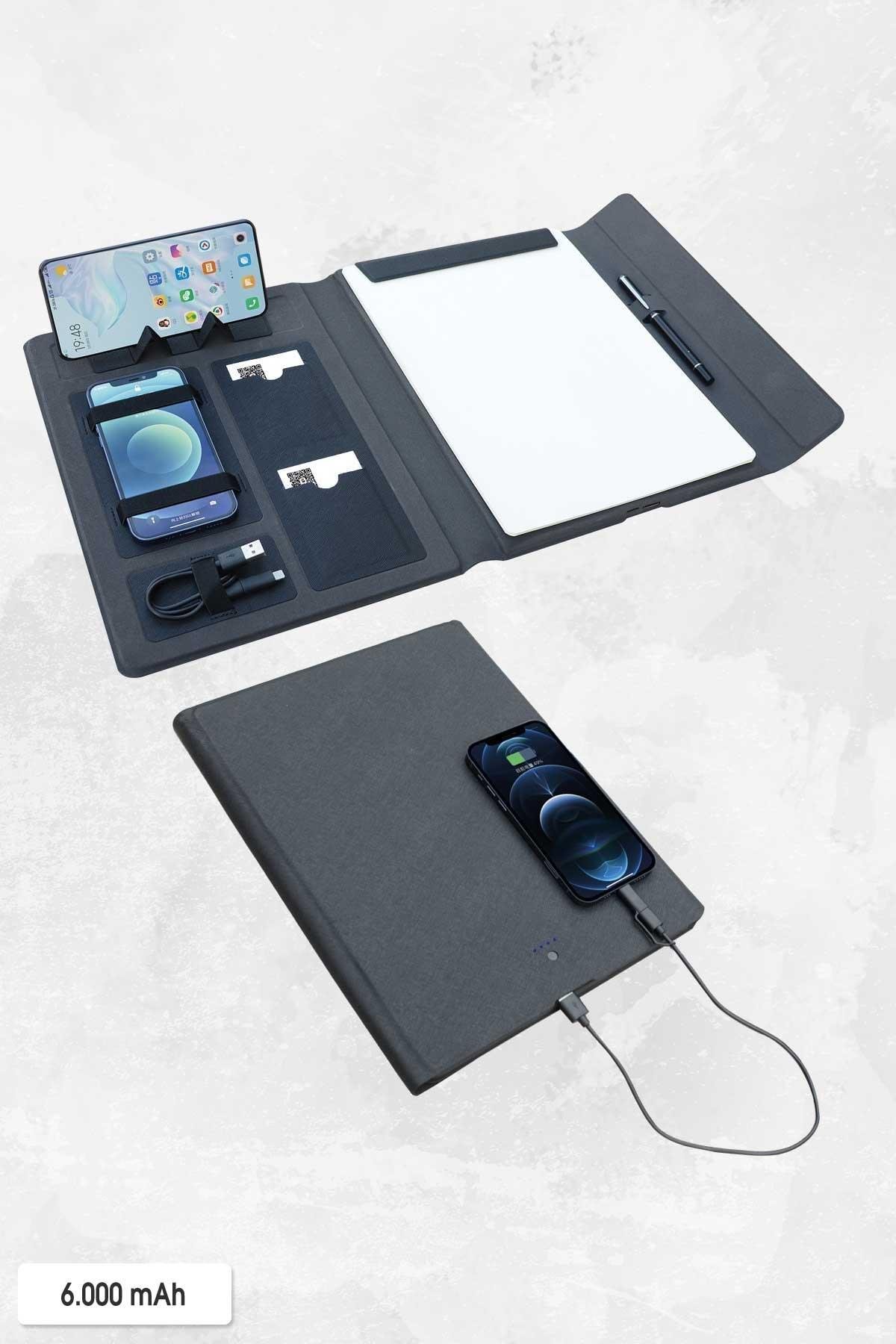 Baskıya Uygun Promosyon Baskılı Powerbank Defter-PB1116