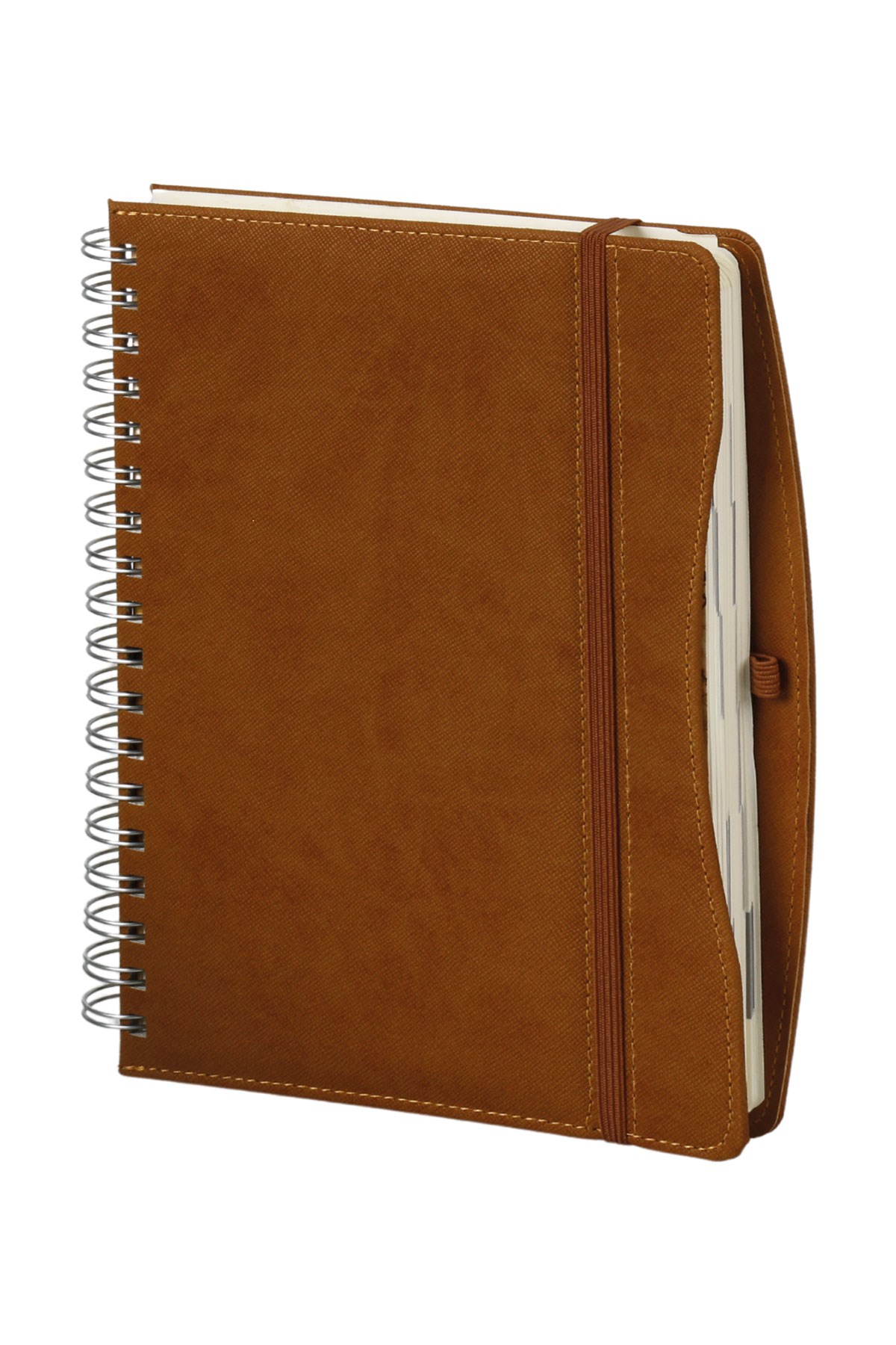 PB1268-Spiralli Termo Deri Günlük Ajanda