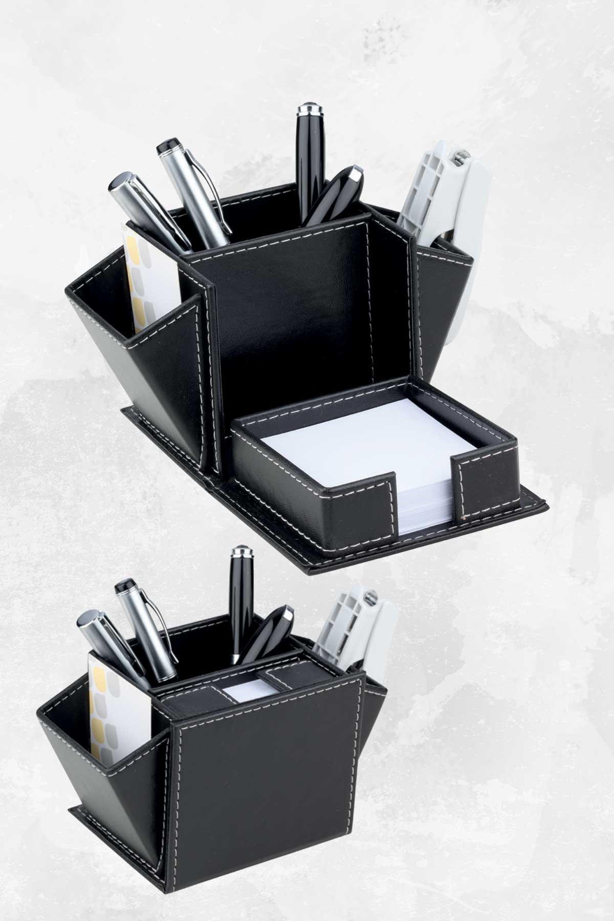 PB2419-Masaüstü Suni Deri Kalemlik Organizer