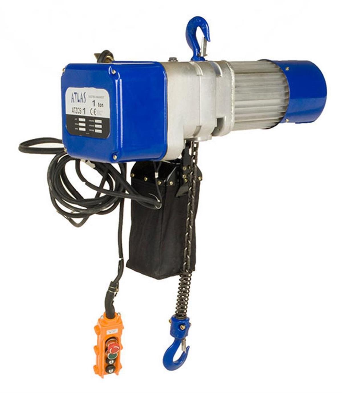 Atlas ATZCS1 1 Ton 6 MT Çift Hızlı Elektrikli Zincirli Vinç