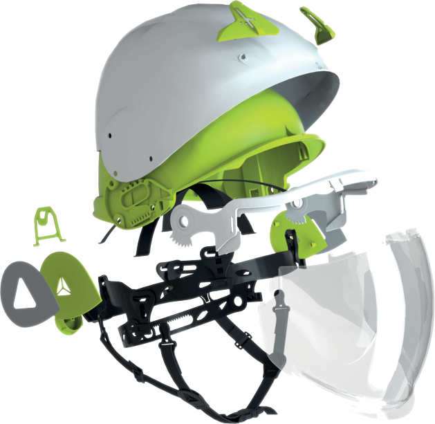 Delta Plus Onyx Vizörlü Çift Katmanlı Elektrikçi ve Dökümcü Bareti  