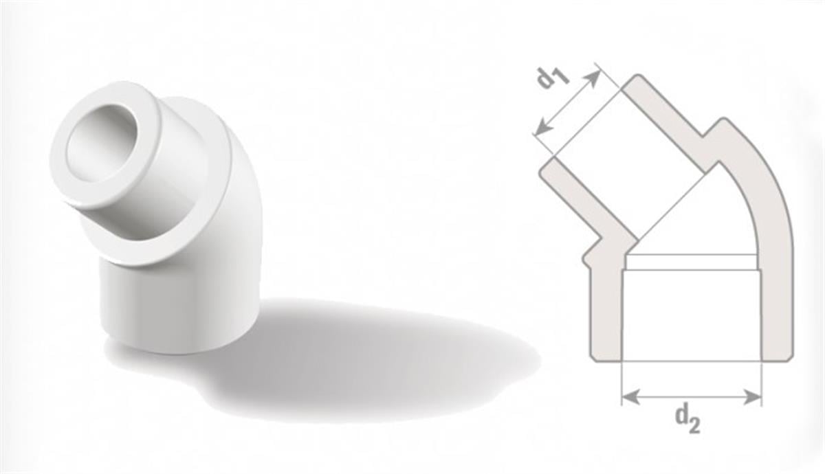 Fırat PPRC Kuyruklu Dirsek 45°